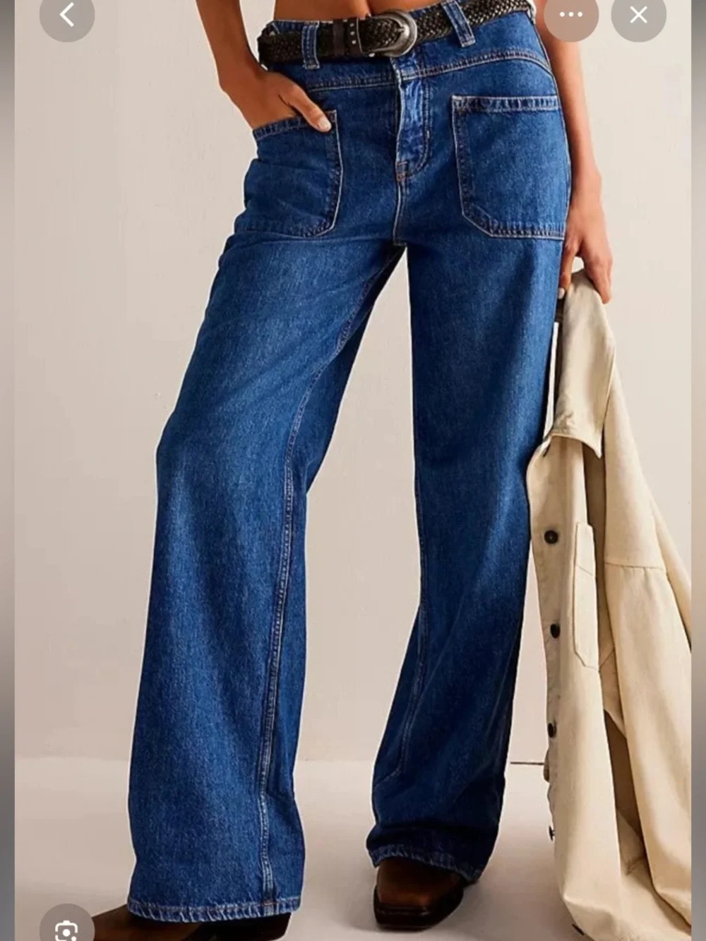 Free People We the Free Palmer Cuffed Jeans - Picture 2 of 6